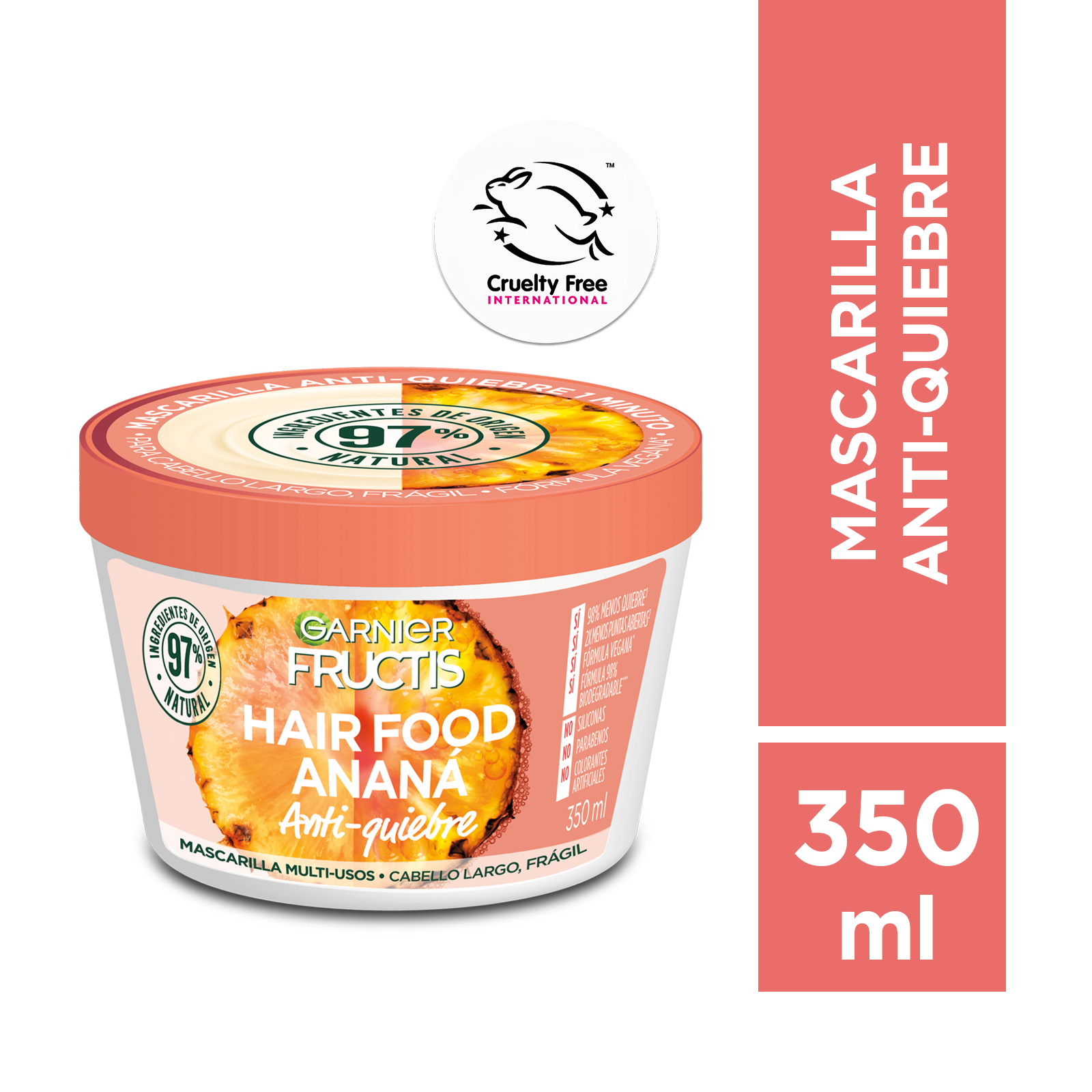 Mascarilla Fructis Hair Food Ananá 350Ml