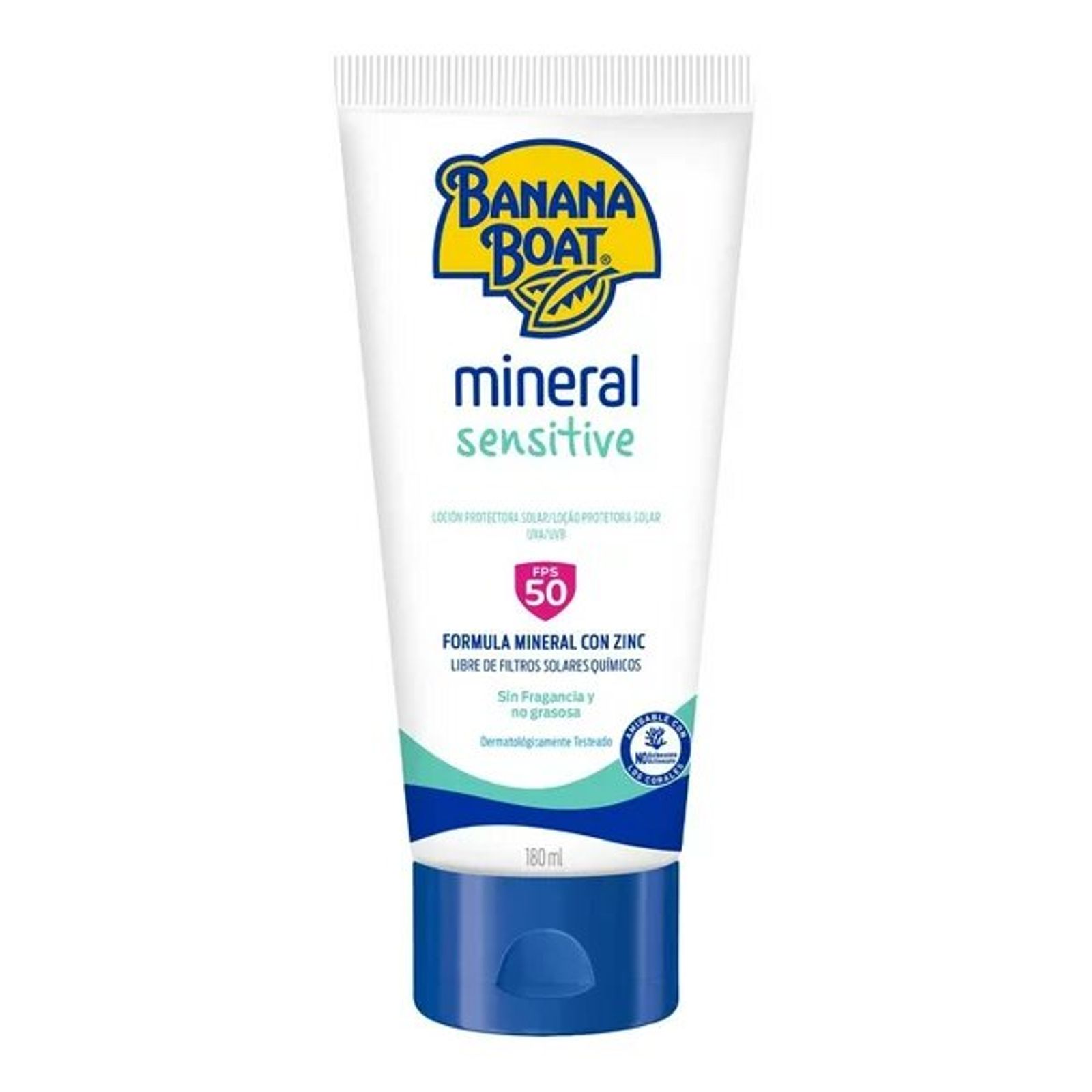 Banana Boat Protector Solar Mineral Sensitive Fps50 180 Ml
