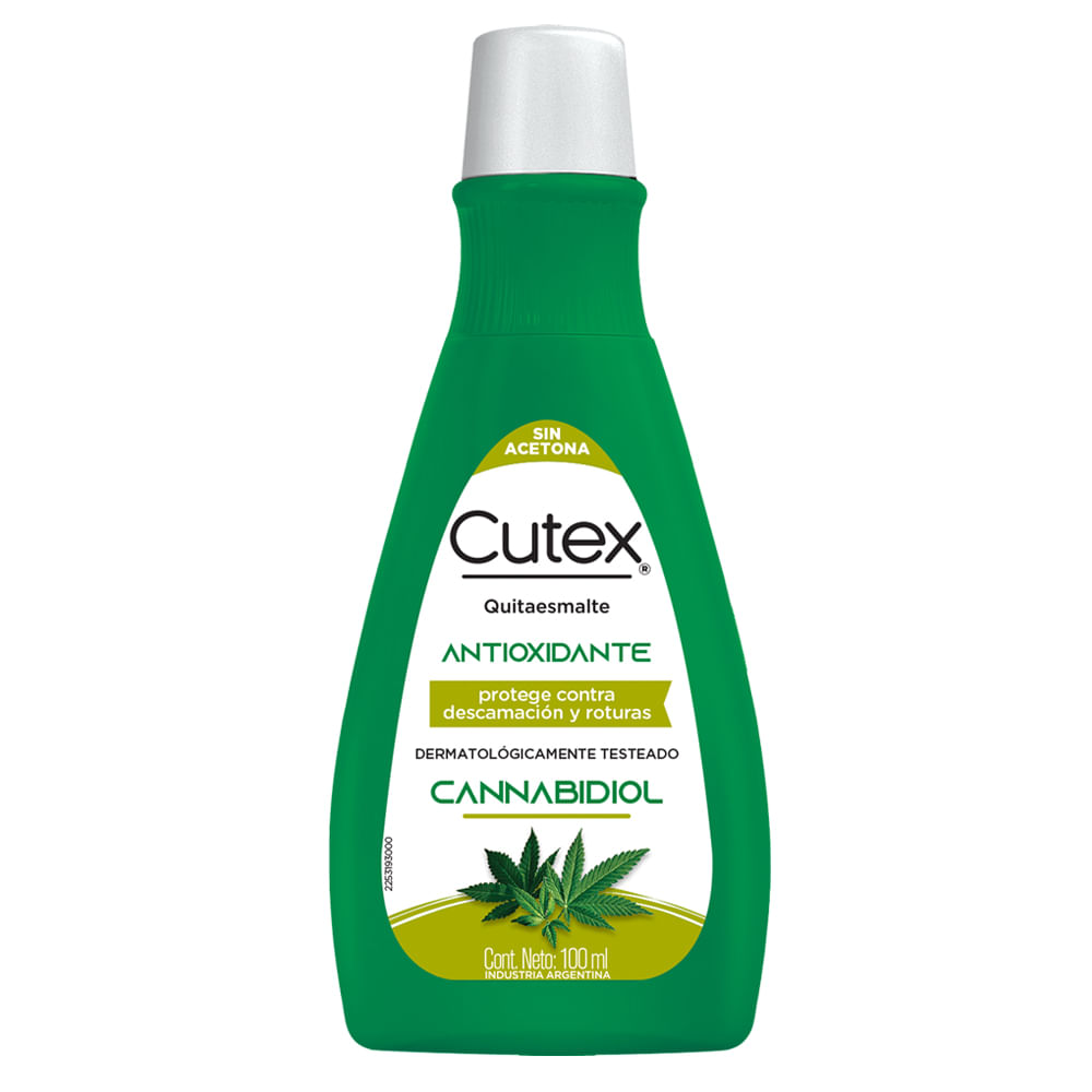 Cutex Quitaesmalte Antioxidante Con Cannabidiol 100 Ml