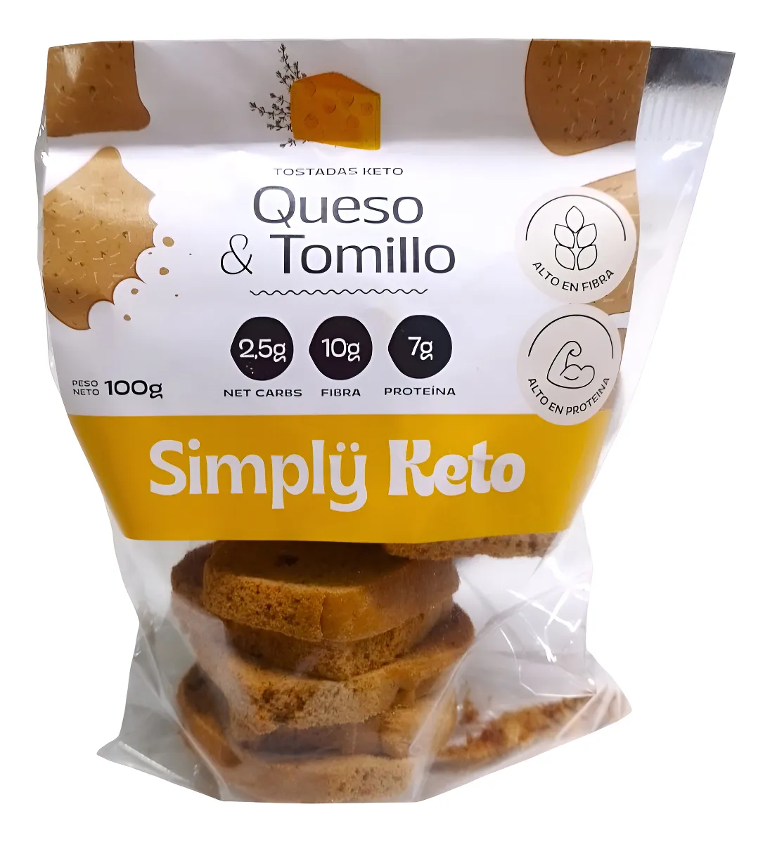 Simply Keto Tostadas Queso Y Tomillo
