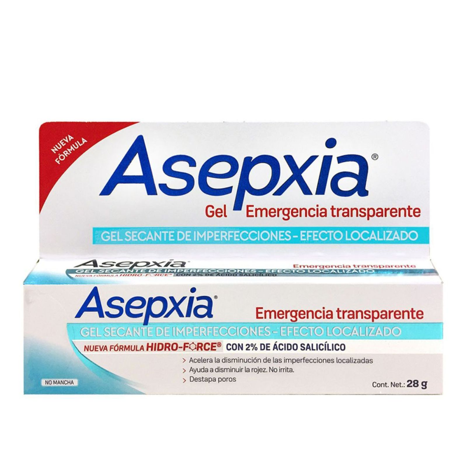 Asepxia Gel Spot Emergencia Transparente Tubo 28 G