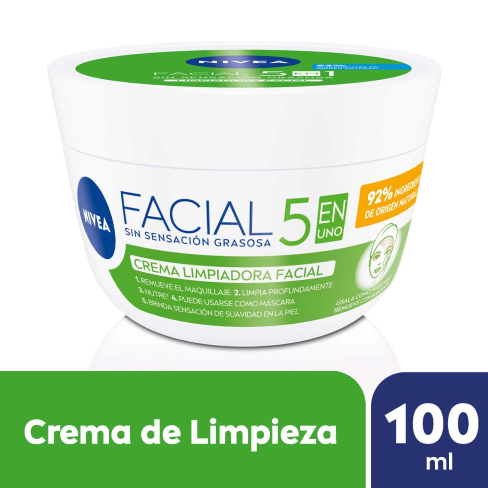 Nivea Crema Facial 5 En 1 Cuidado Limpiadora Para Todo Tipo De Piel 100 Ml