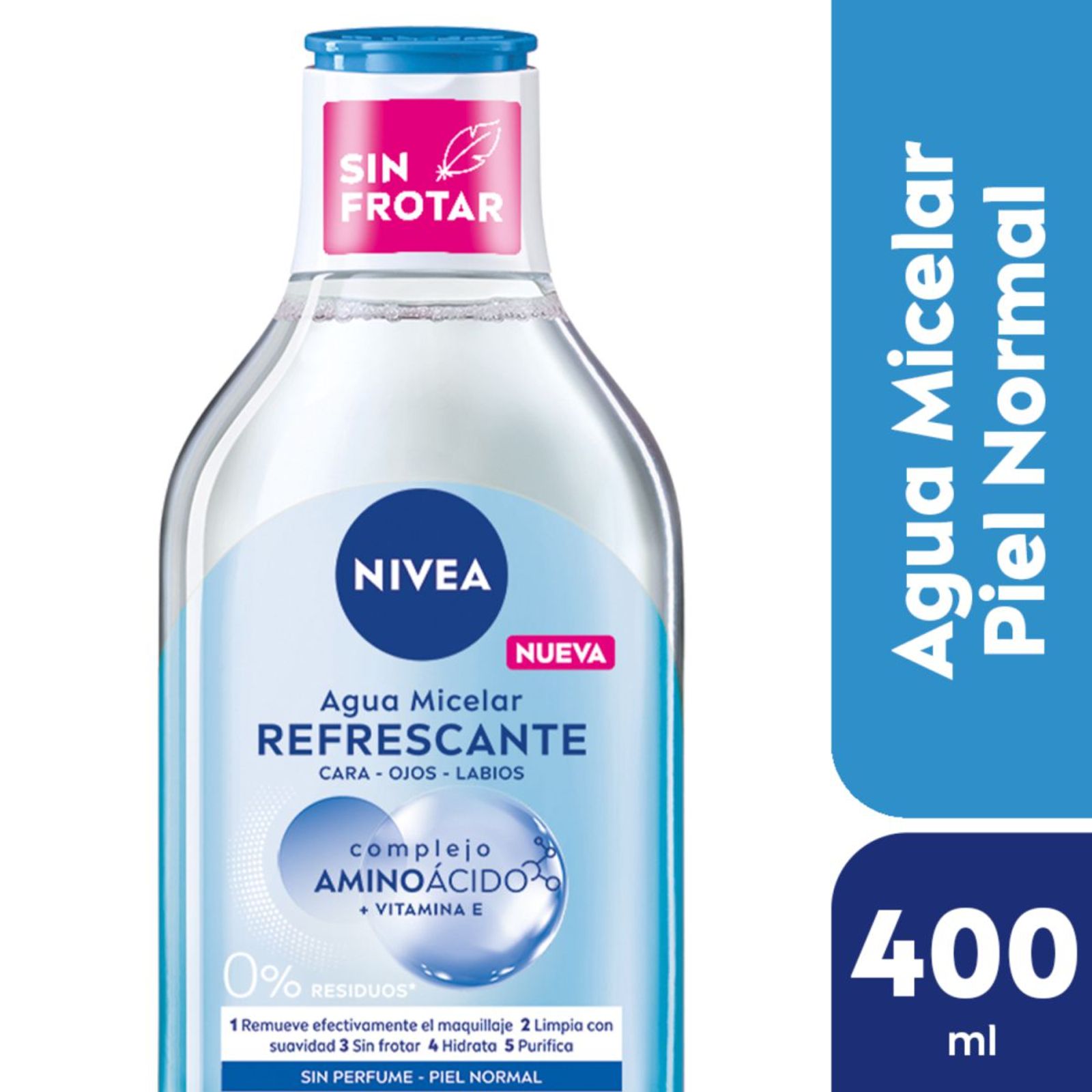 Nivea Agua Micelar 5 En 1 Refrescante Para Piel Normal 400 Ml