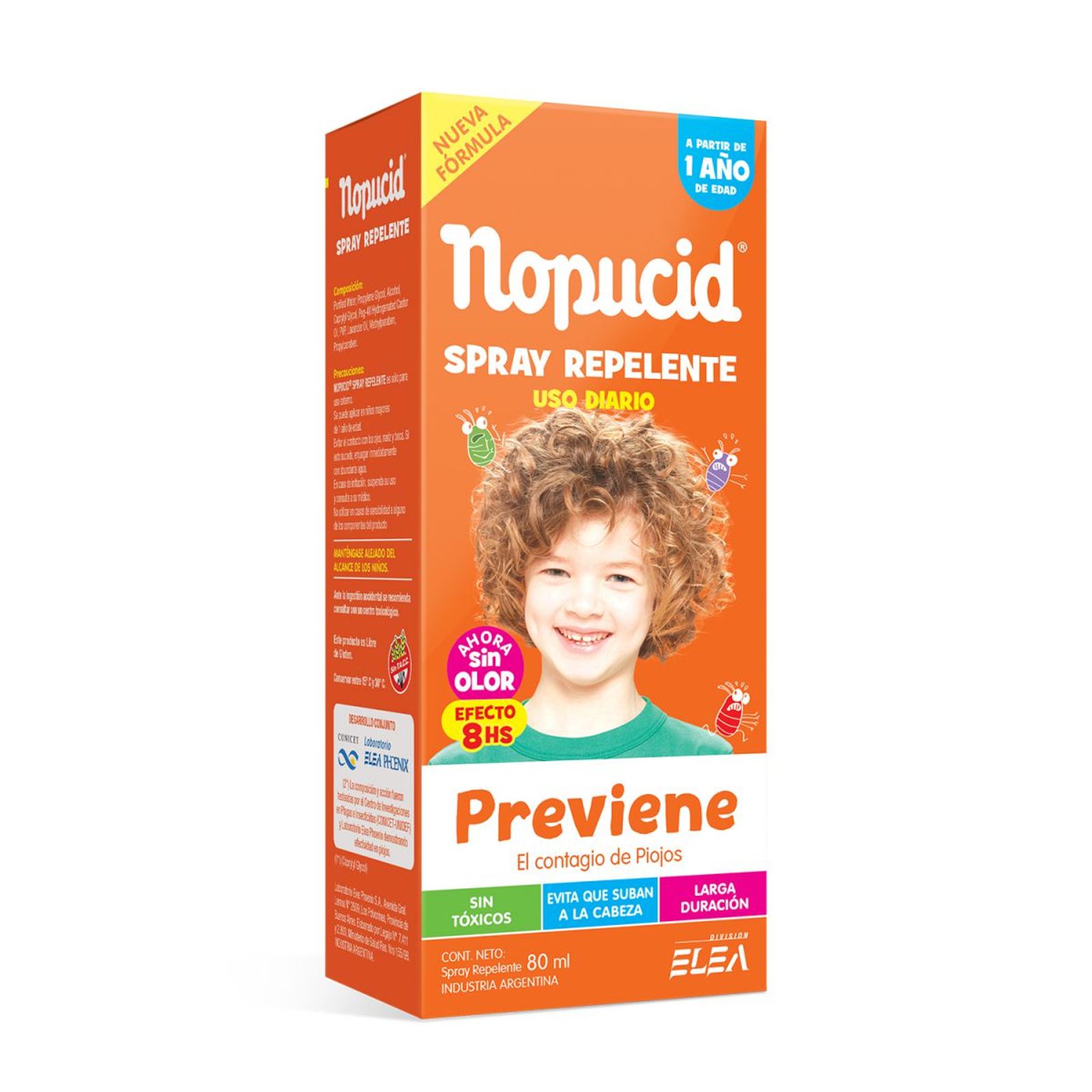 Nopucid Repelente De Piojos En Spray 80 Ml