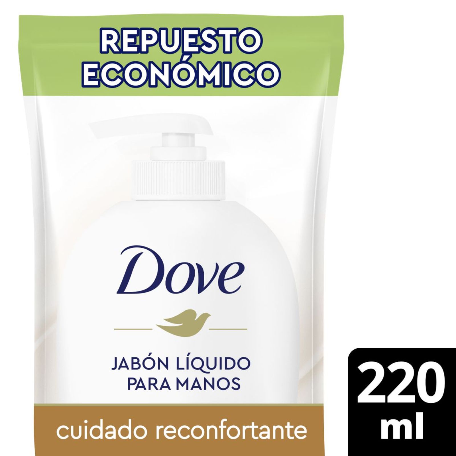 Jabón Líquido Para Manos Dove Doypack Cuidado Reconfortante X 220 Ml