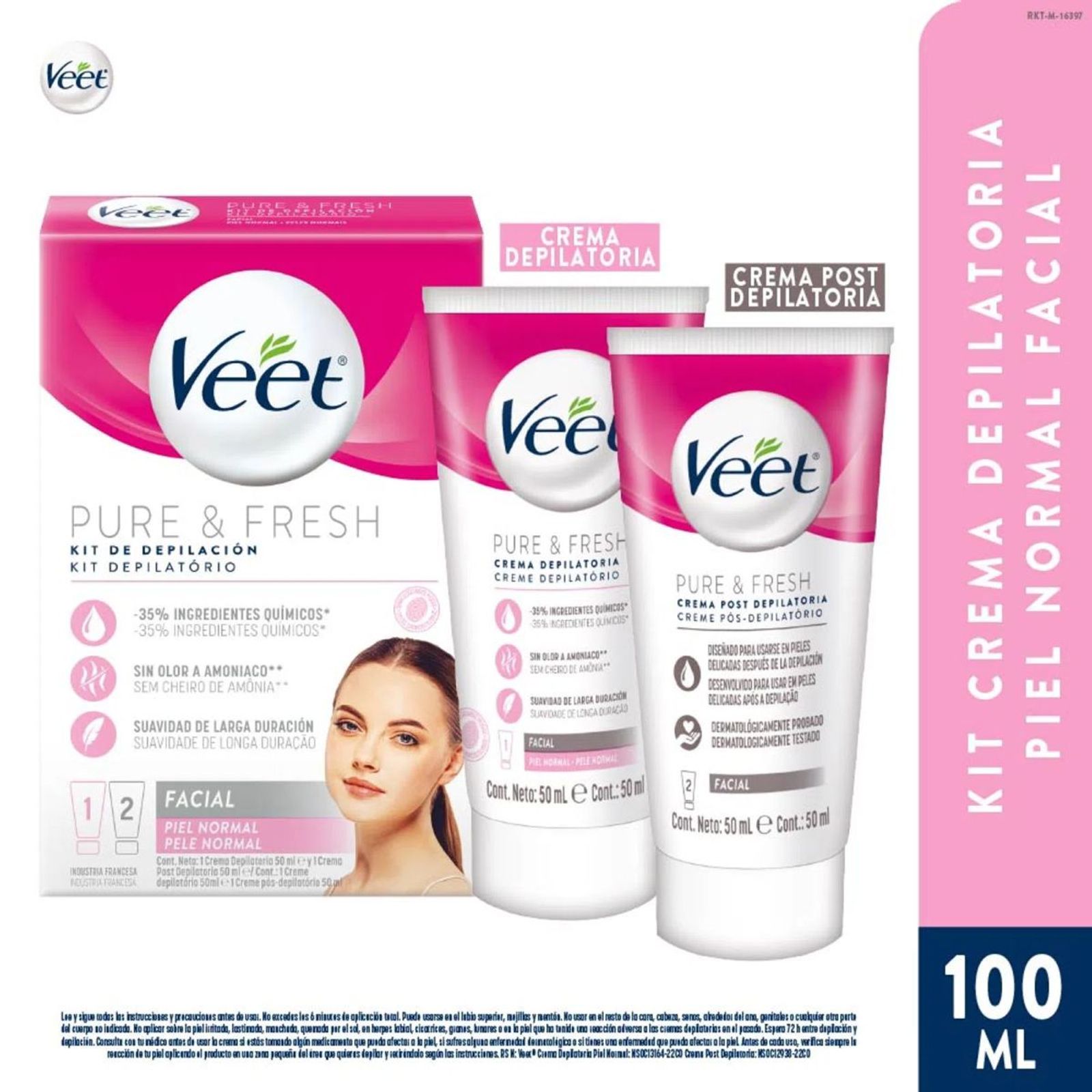 Veet Kit De Depilacion Pure & Fresh (2 X 50 Ml)