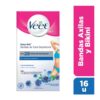 Veet Bandas Depilatorias Axila Y Bikini Piel Sensible (16 Unidades)