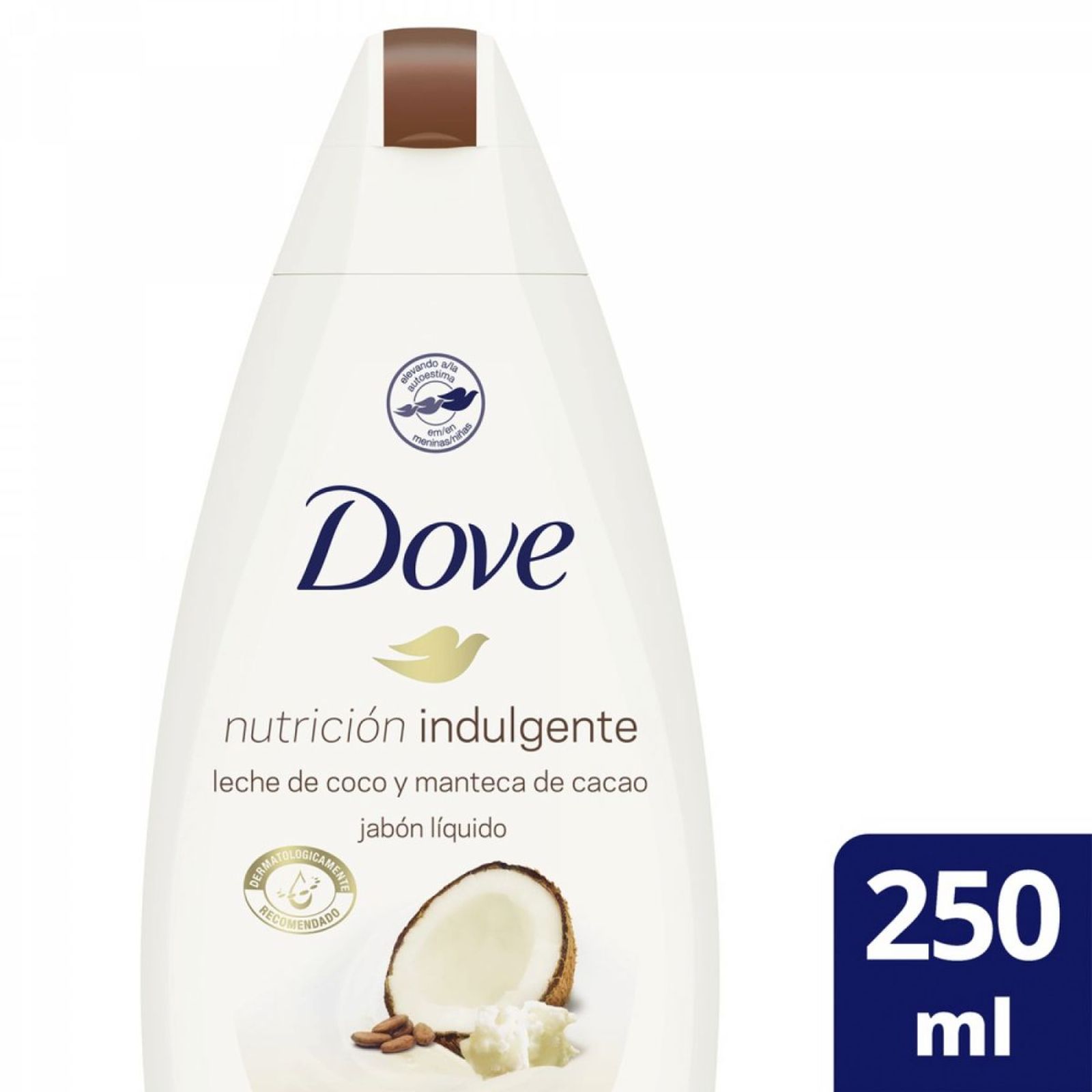 Jabón Líquido De Ducha Dove Leche De Coco Y Jazmín X 250 Ml