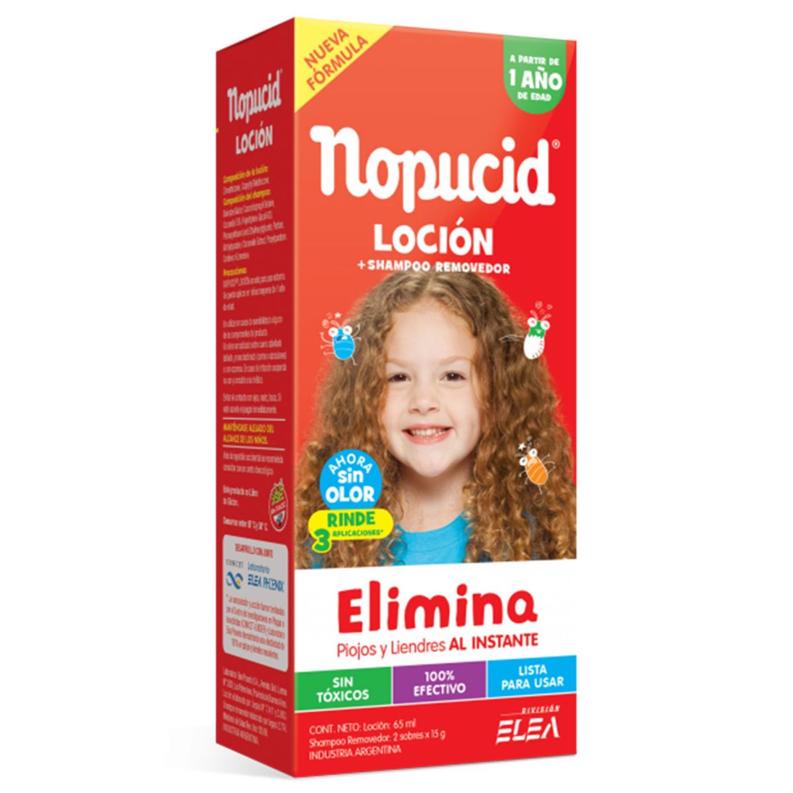 Nopucid Loción 65 Ml Incluye Shampoo Removedor 2 Sobres De 15 G