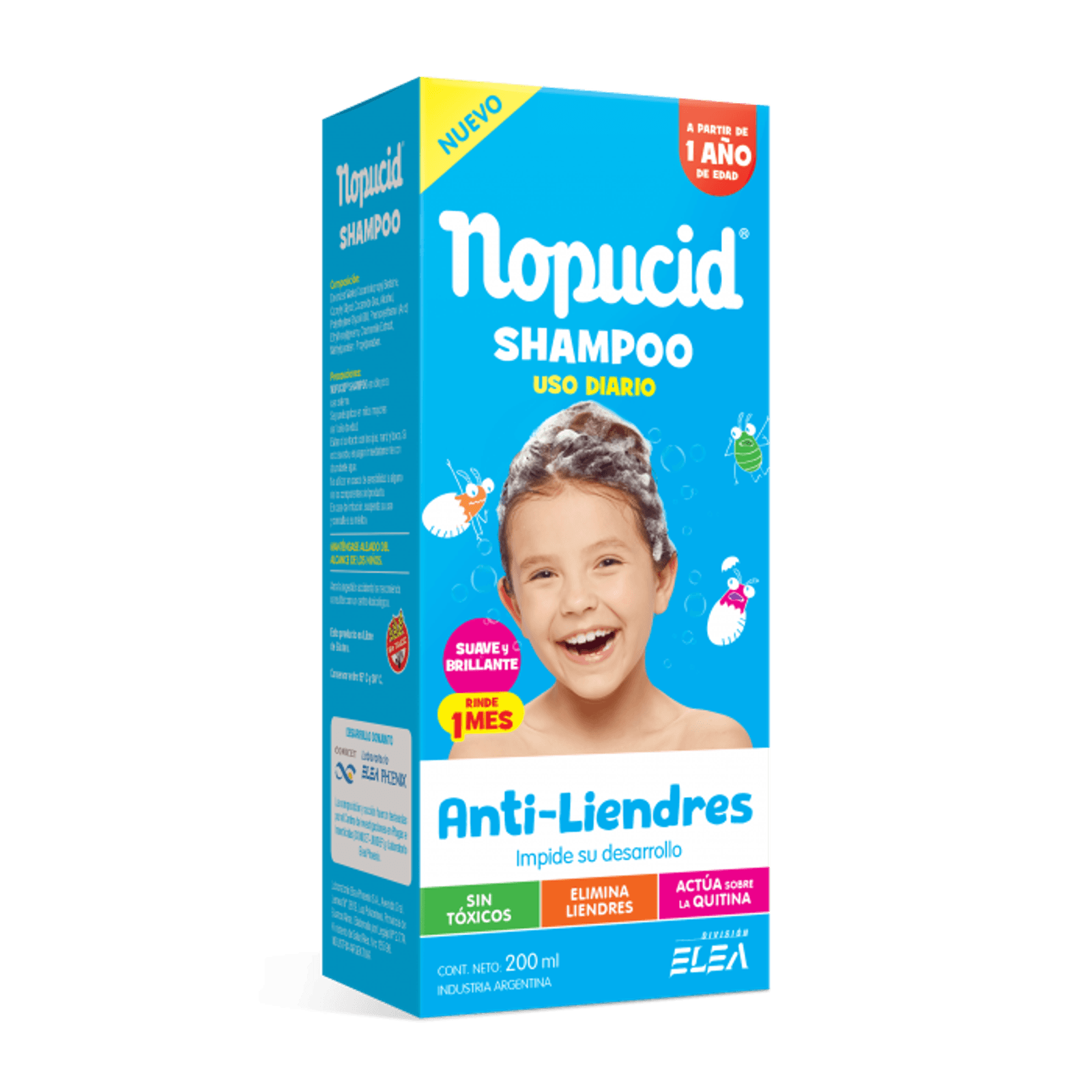 Nopucid Shampoo Uso Diario Pediculicida 200 Ml