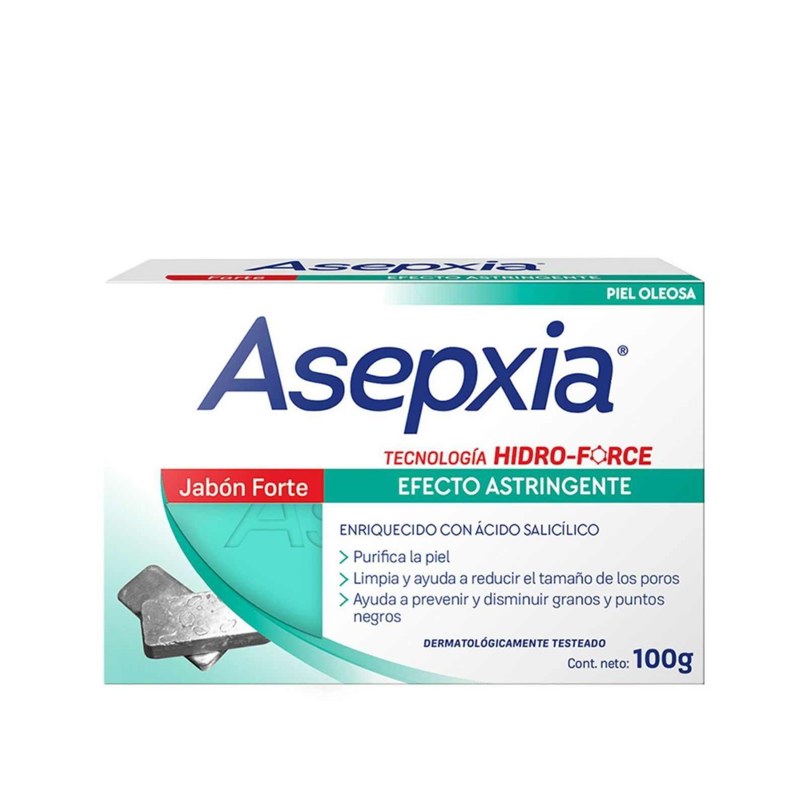 Asepxia Jabón Forte Barra 100 G