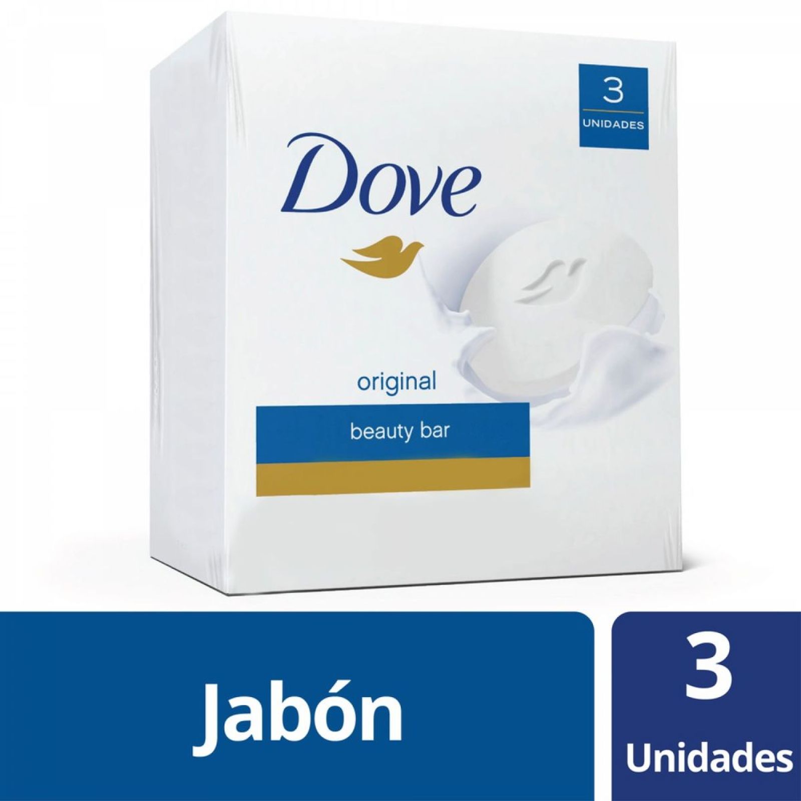 Jabón En Barra Dove Original Multipack X 90 G X 3 Un