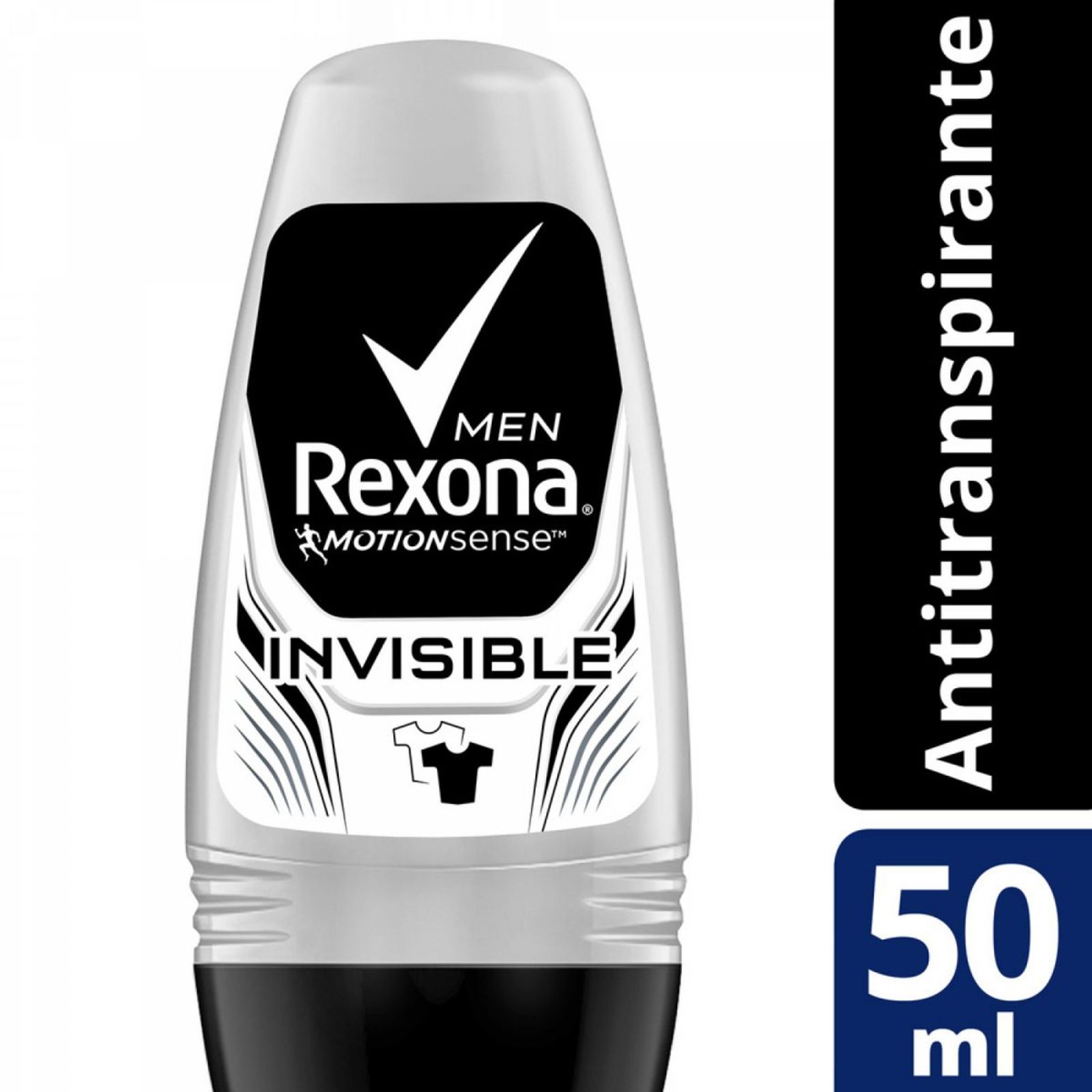 Desodorante Antitranspirante Rexona Roll On Invisible For Men 50 Ml