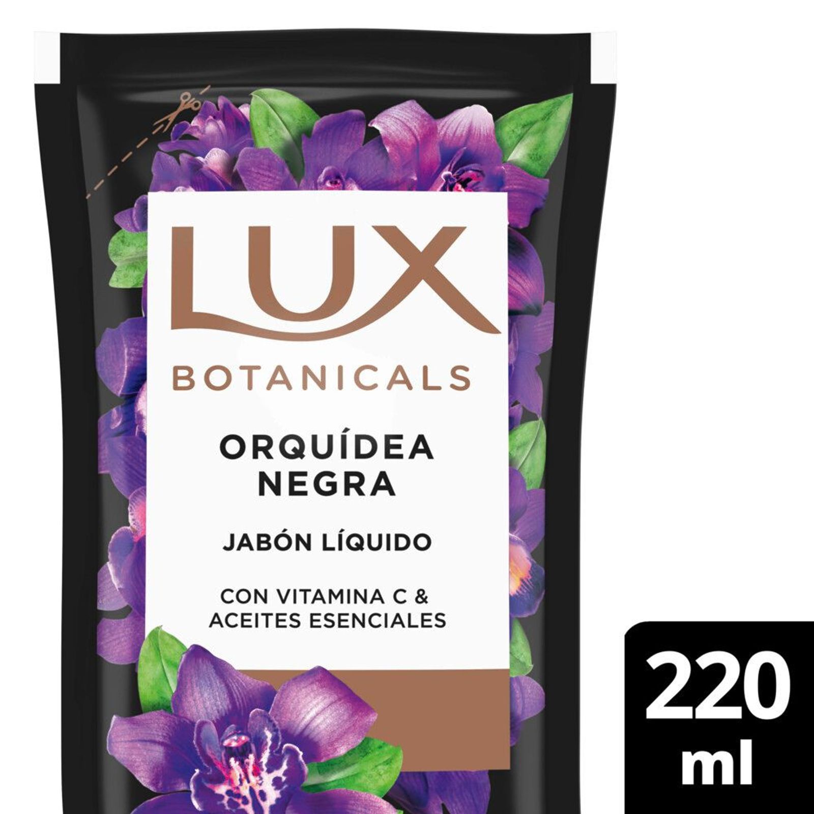 Lux Jabon Liquido Orquidea Negra Respuesto 220Ml