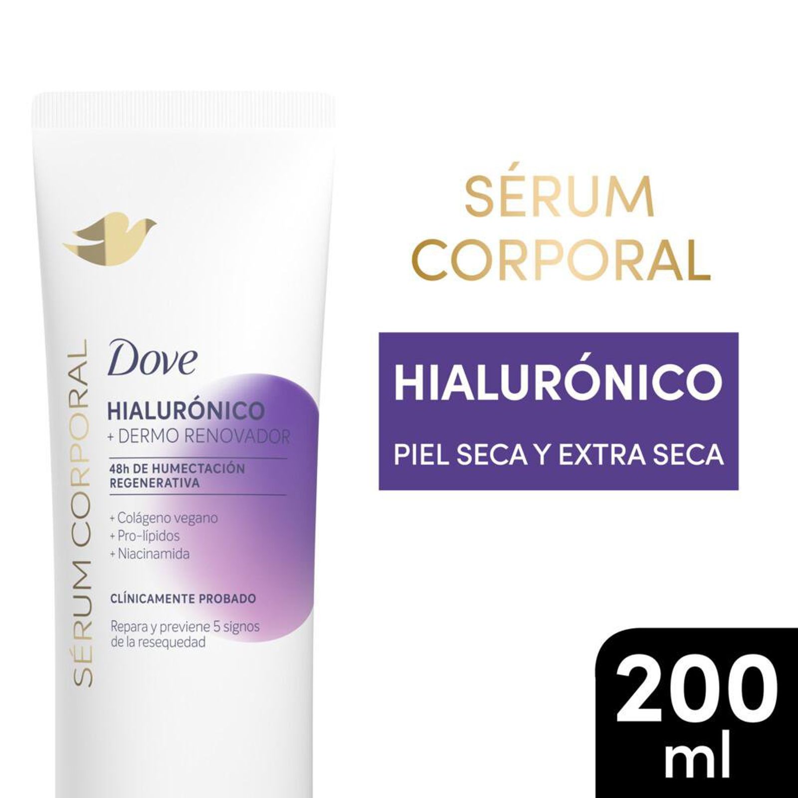 Dove Serum Coporal Hialuronico Piel Extra Seca 200 Ml