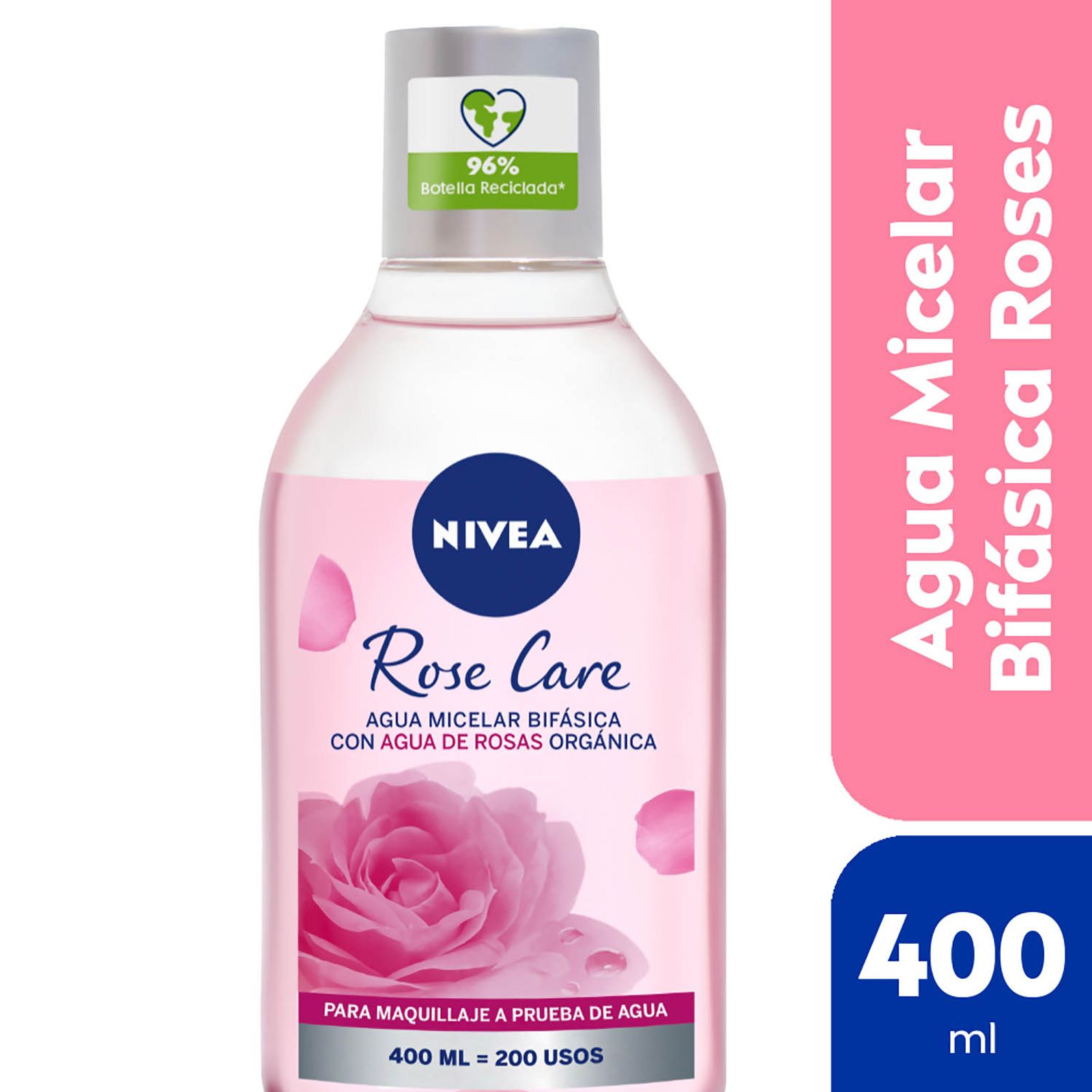 Nivea Agua Micelar Bifásica Rose Care Para Todo Tipo De Piel 400 Ml