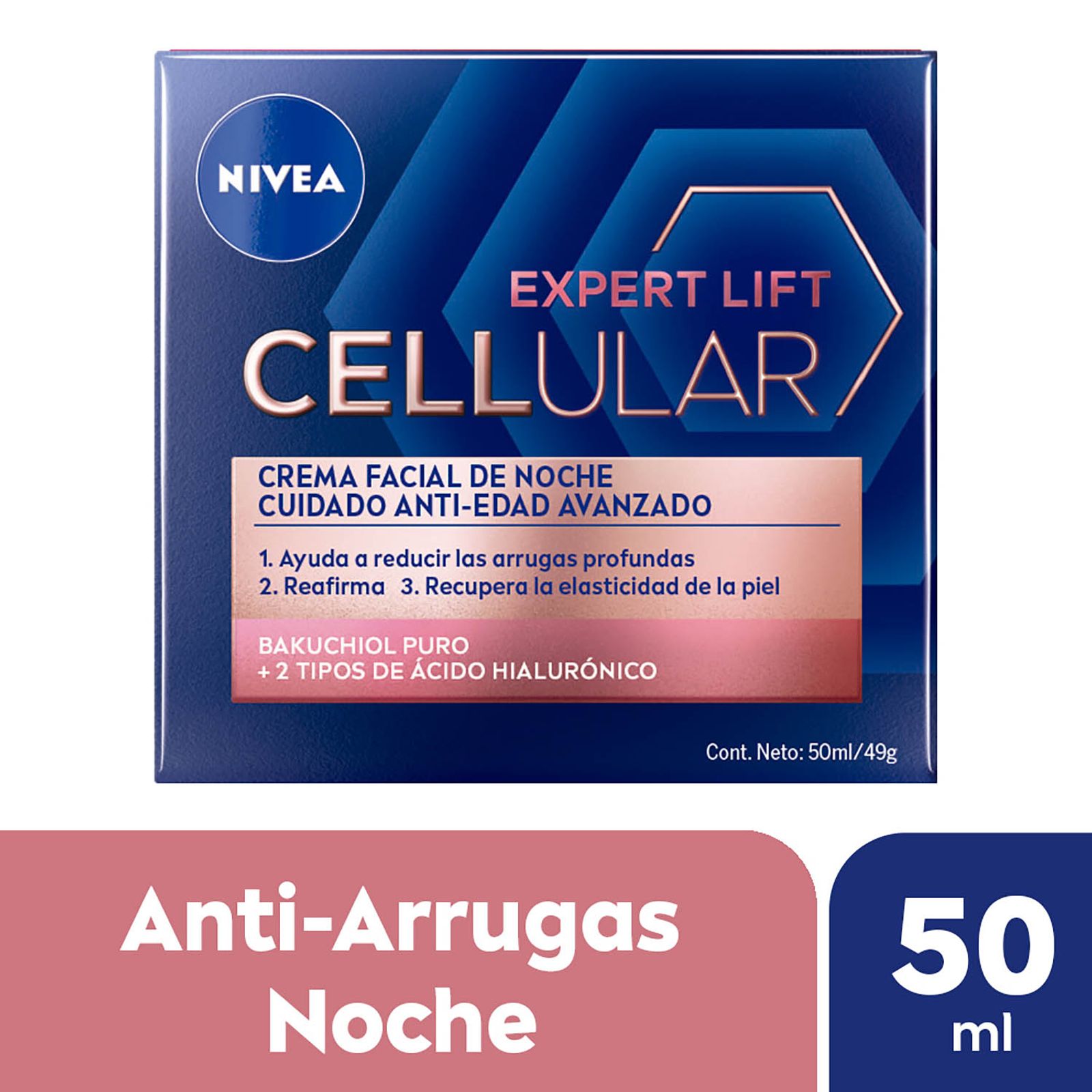 Nivea Crema Facial De Noche Cellular Lift Expert Con Bakuchiol 50 Ml