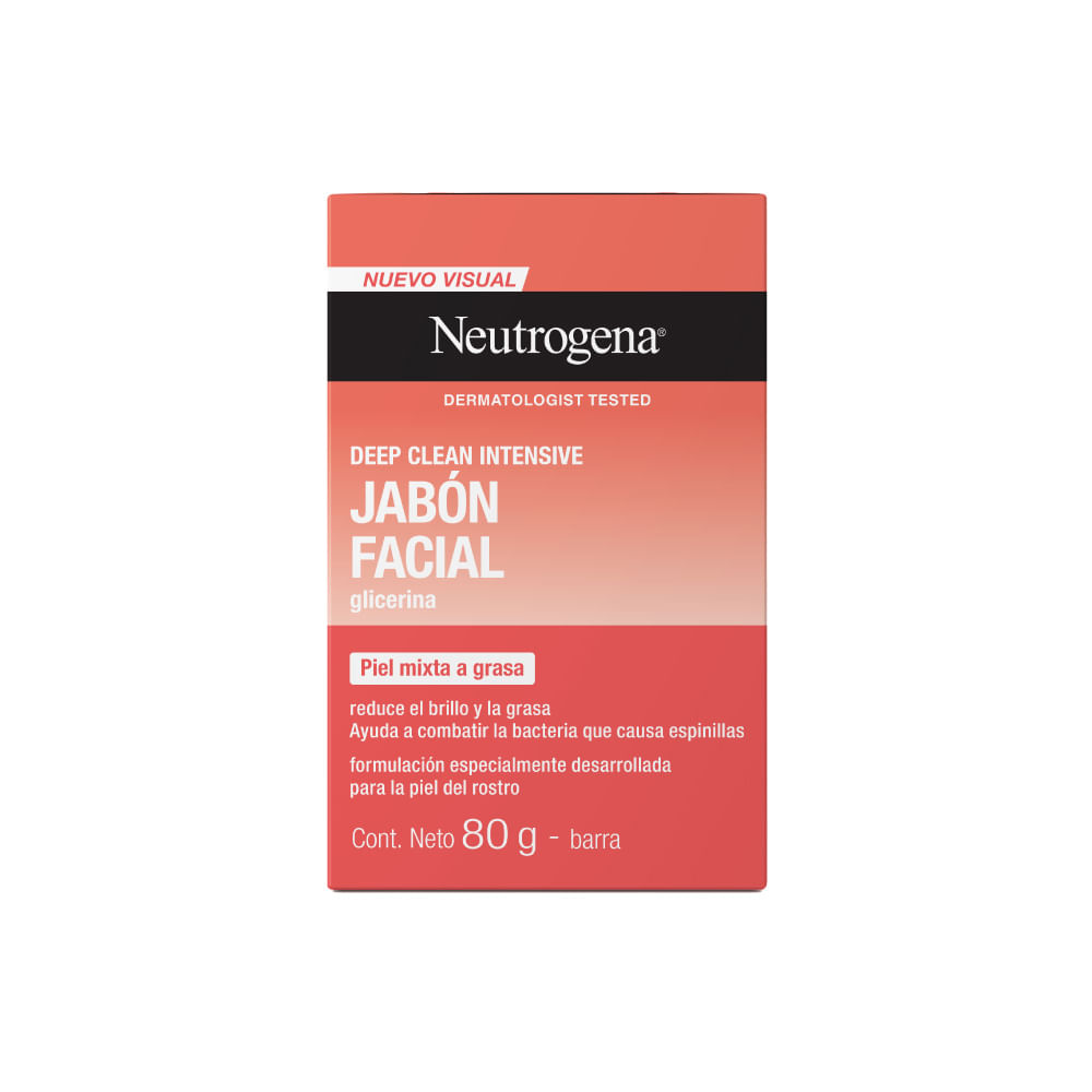 Jabón En Barra Neutrogena Deep Clean Limpieza X 80 G