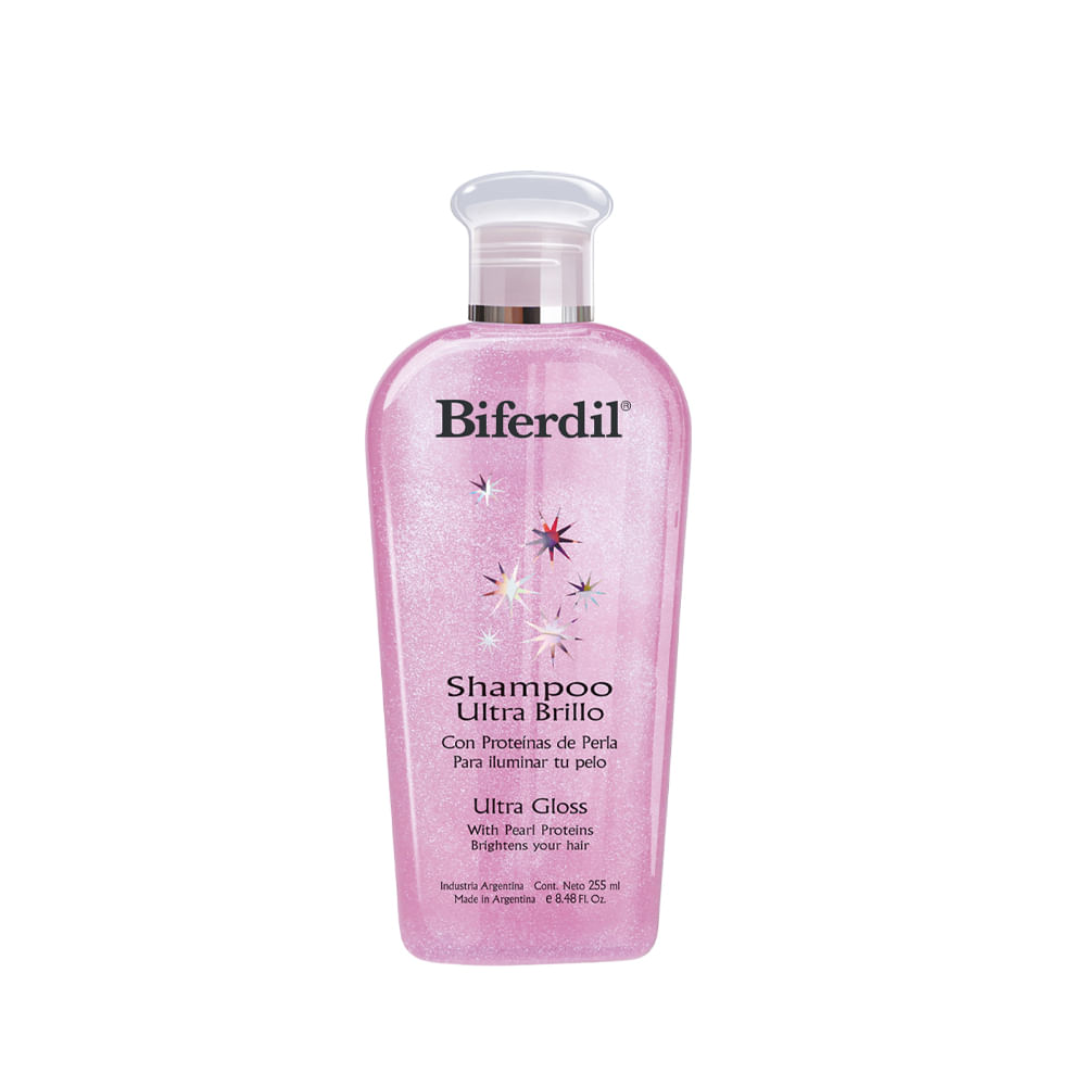 Shampoo Biferdil Ultra Brillo Para Todo Tipo De Cabello X 255 Ml