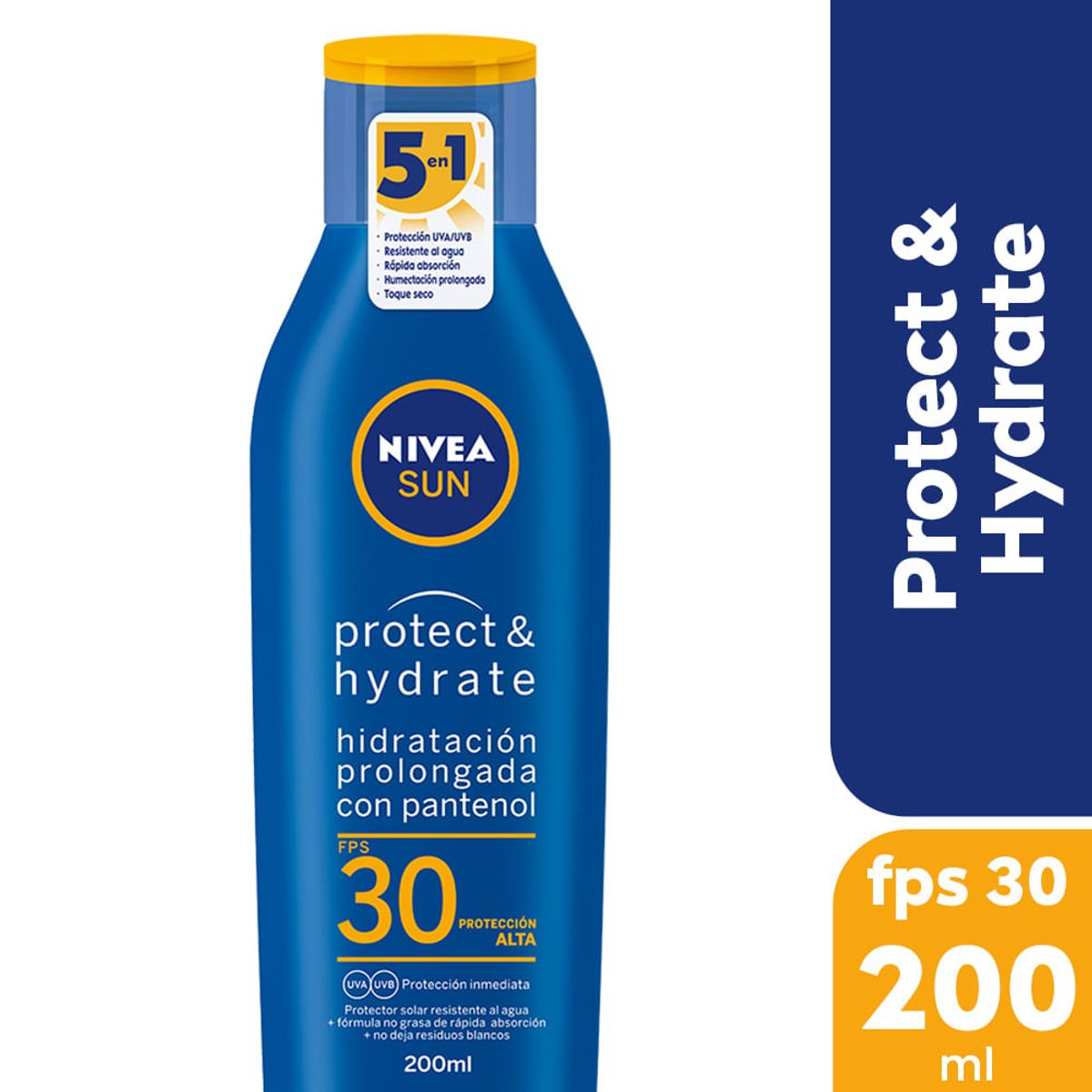 Protector Solar Humectante En Loción Nivea Sun Protect & Hydrate Fps 30 X 200 Ml