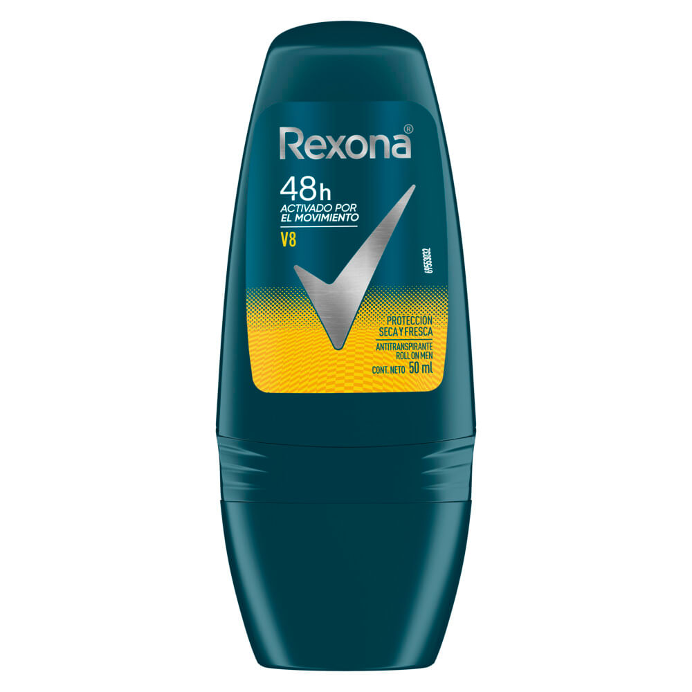 Desodorante Antitranspirante Roll On Rexona Men V8 X 50 Ml