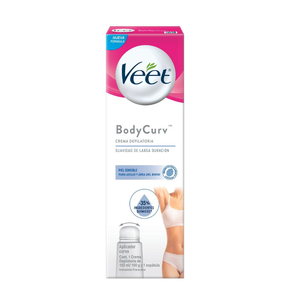 Veet Crema Depilatoria Body Curve Axila Y Bikini X 100 Ml
