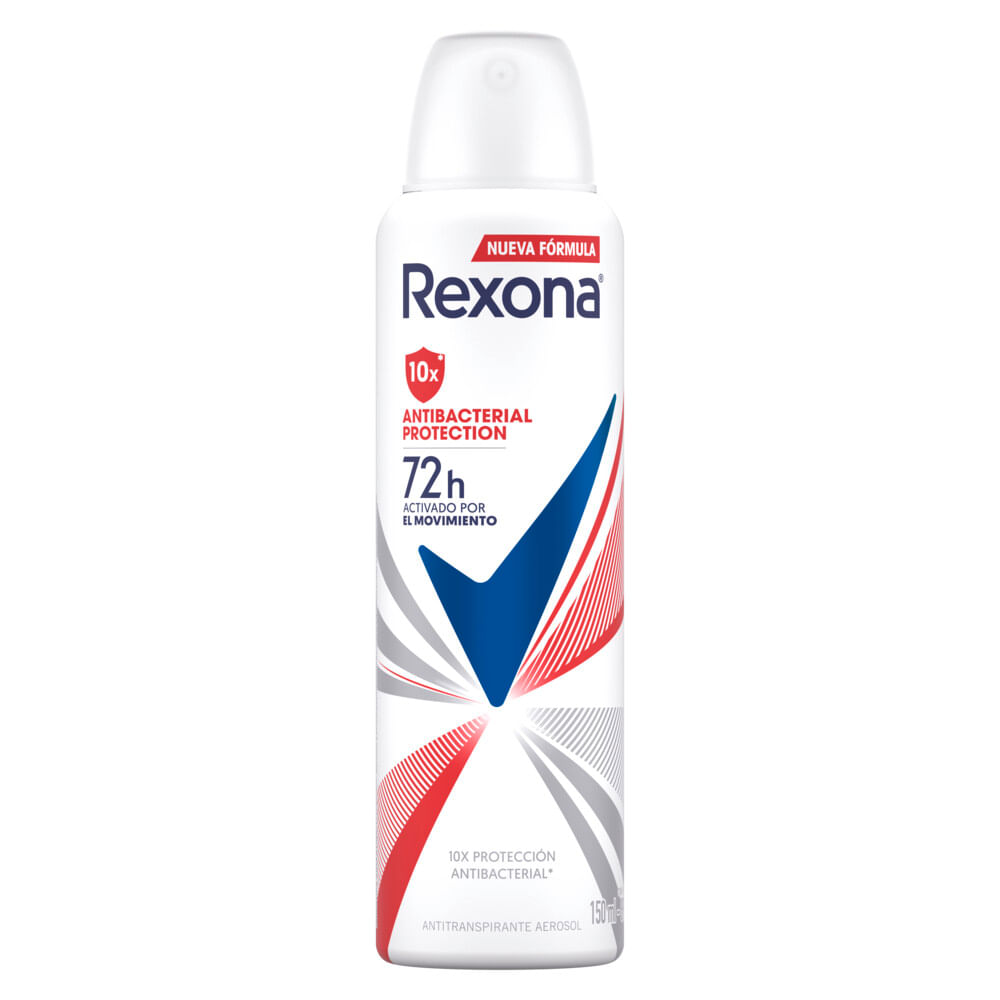 Desodorante Rexona Protección Antibacterial Women En Aerosol X 150 Ml