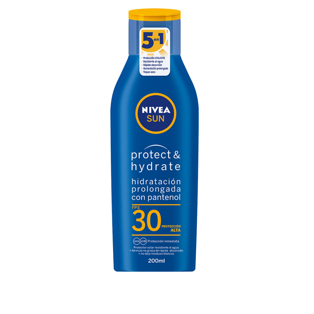 Protector Solar Nivea Protect & Hydrate Loción Humectante Fps 30 X 200 Ml