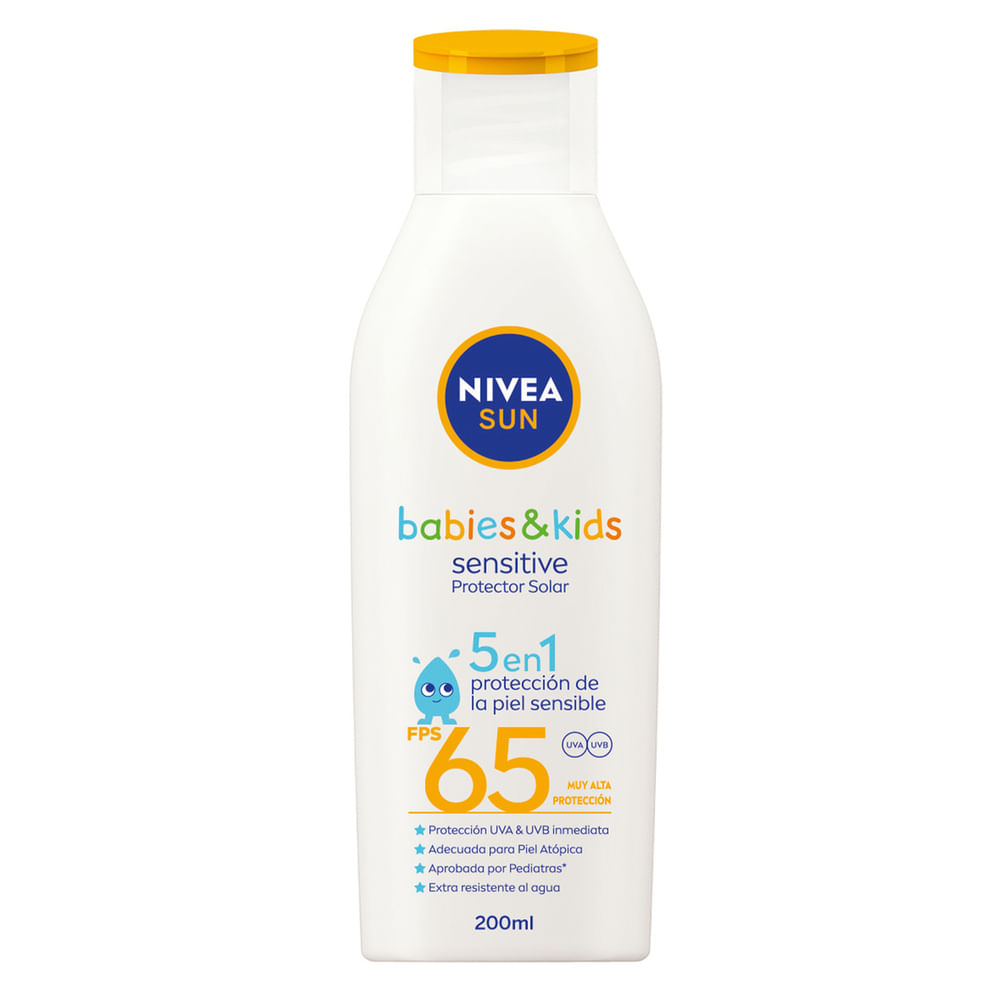 Protector Solar Nivea Babies & Kids Sensitive 5 En 1 Fps 65 X 200 Ml