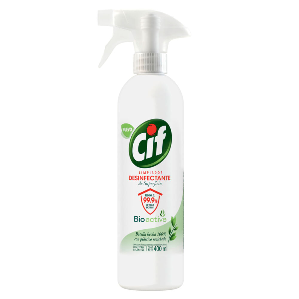 Cif Limpiador Desinfectante De Superficies Gatillo X 400 Ml