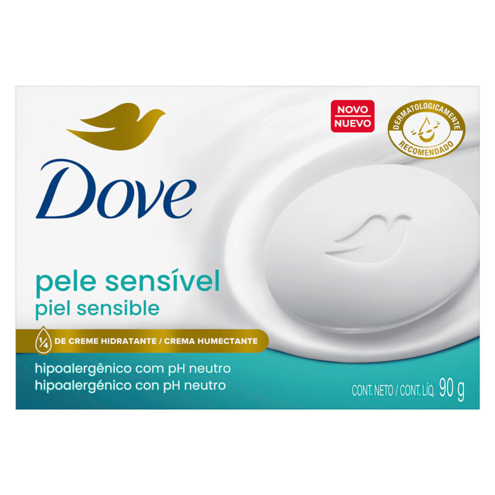 Jabón En Barra Dove Piel Sensible X 90 G