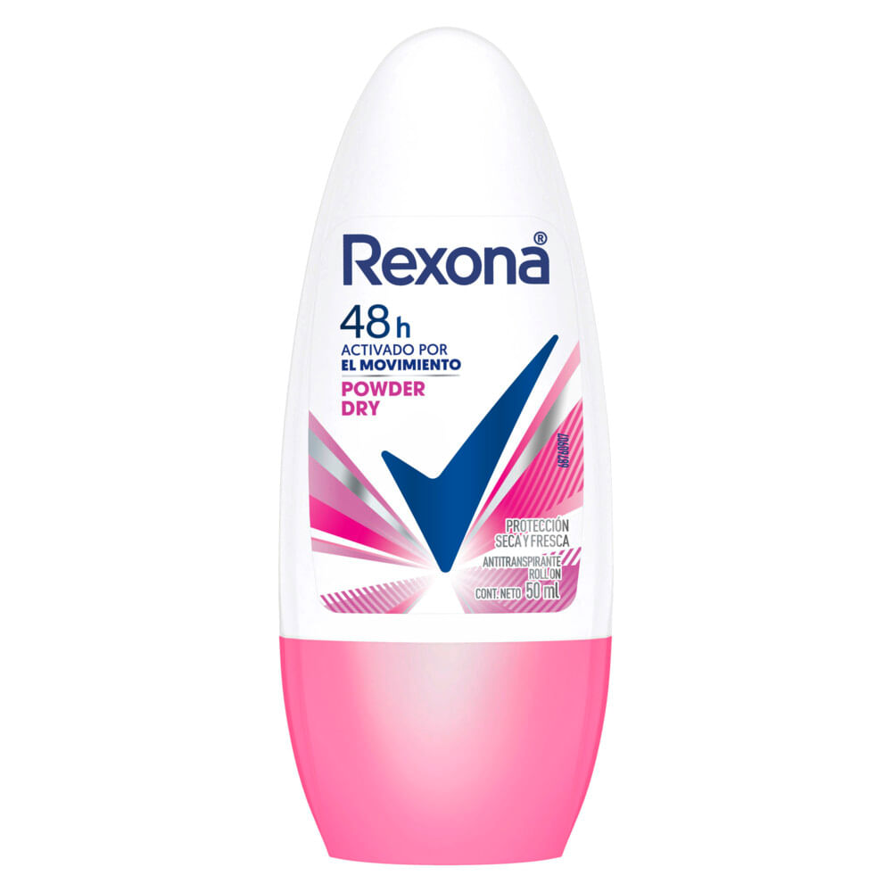Desodorante Antitranspirante Rexona Roll On Powder Dry X 50 Ml