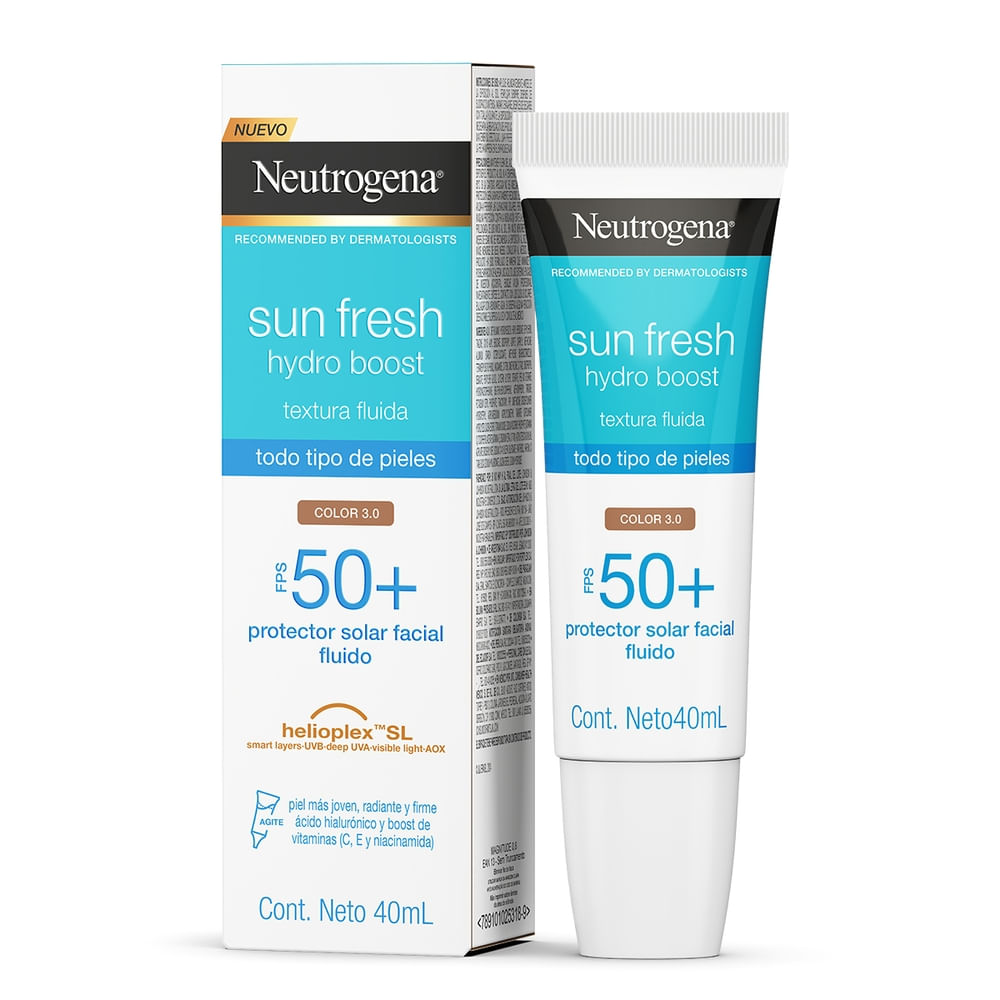 Protector Solar Facial Neutrogena Hydro Boost Tono Medio Fps 50+ X 40 Ml