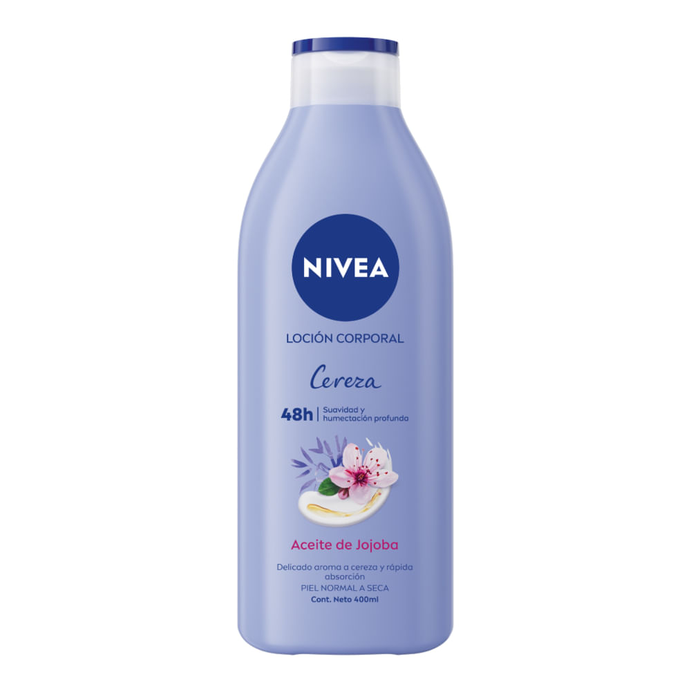 Loción Corporal Nivea Cereza Y Aceite De Jojoba X 400 Ml