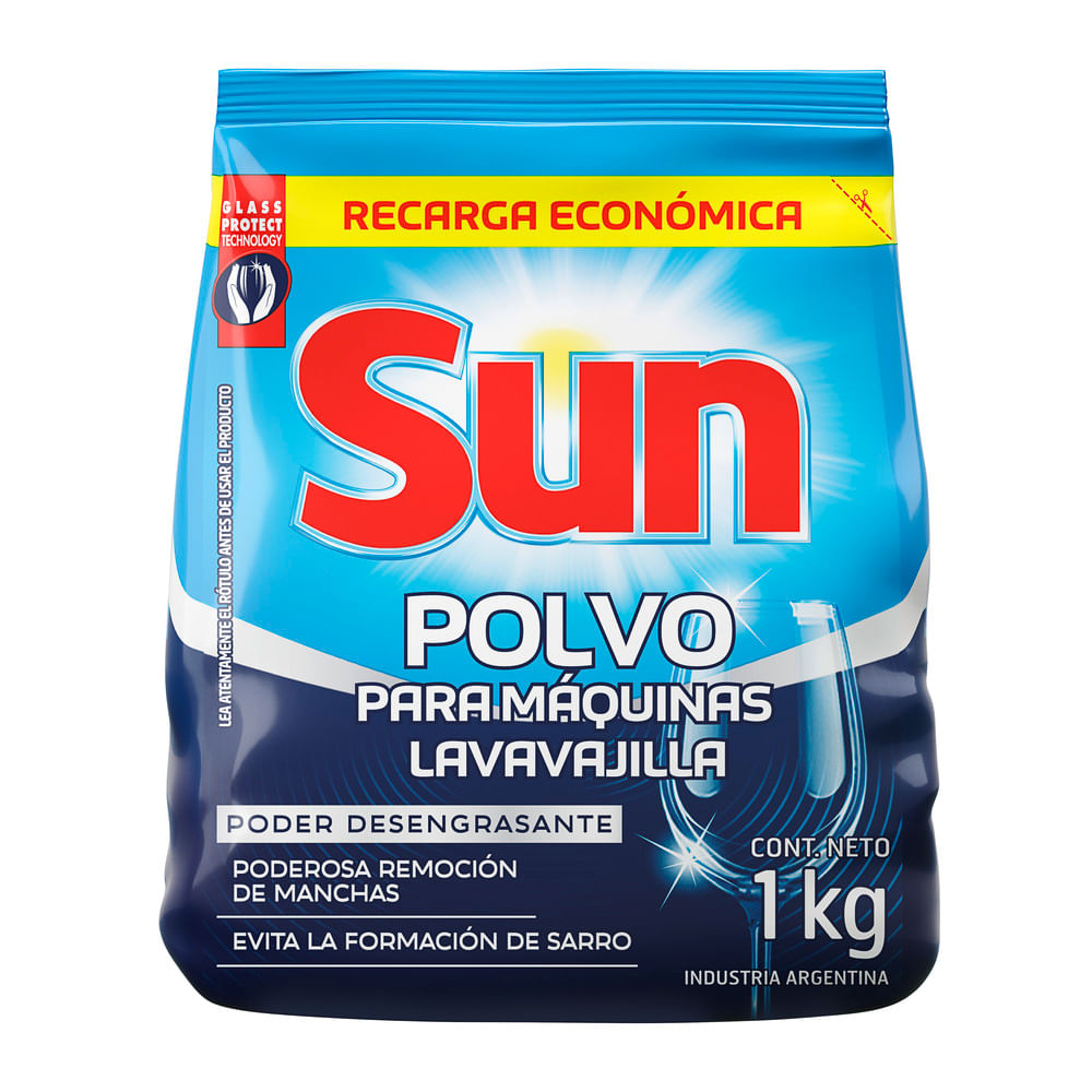 Polvo Para Máquinas Lavavajilla Sun Repuesto X 1 Kg