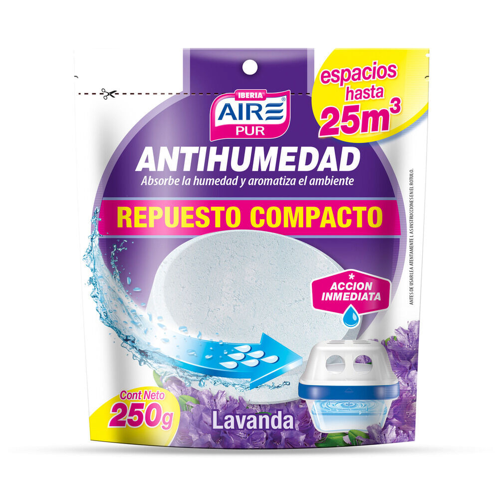 Aire Pur Antihumedad Deo Ambientes Lavanda Repuesto