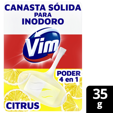 Canasta Para Inodoros Vim Poder 4 En 1 Citrus X35Gr