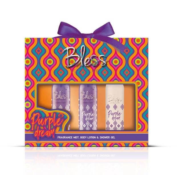 Bless Estuche Trio Purple Dream (Body Splash + Shower Gel + Body Lotion)
