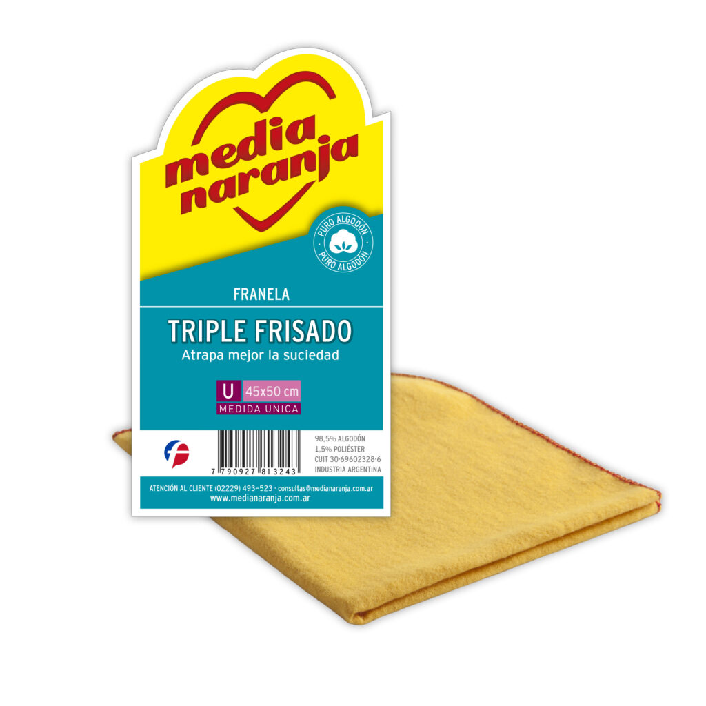Media Naranja Franela Triple Frisado