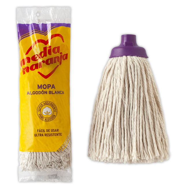Media Naranja Mopa Algodón Blanco