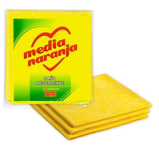 Media Naranja Paños Amarillos Paño X3