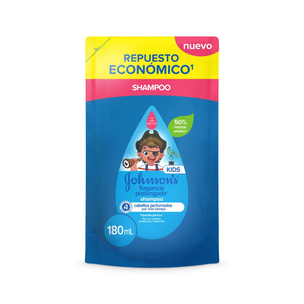 Shampoo Johnson Kids Fragancia Prolongada Repuesto X 180 Ml
