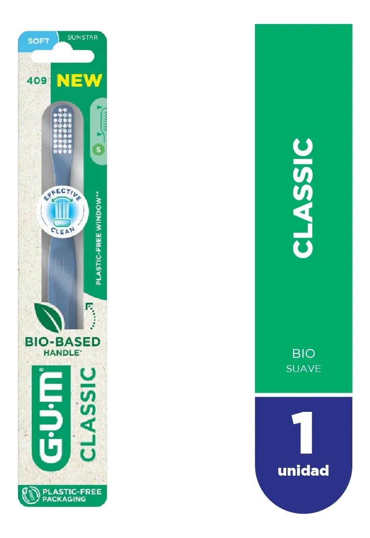 Cepillo De Dientes Gum Classic Bio Bassed 409 Soft