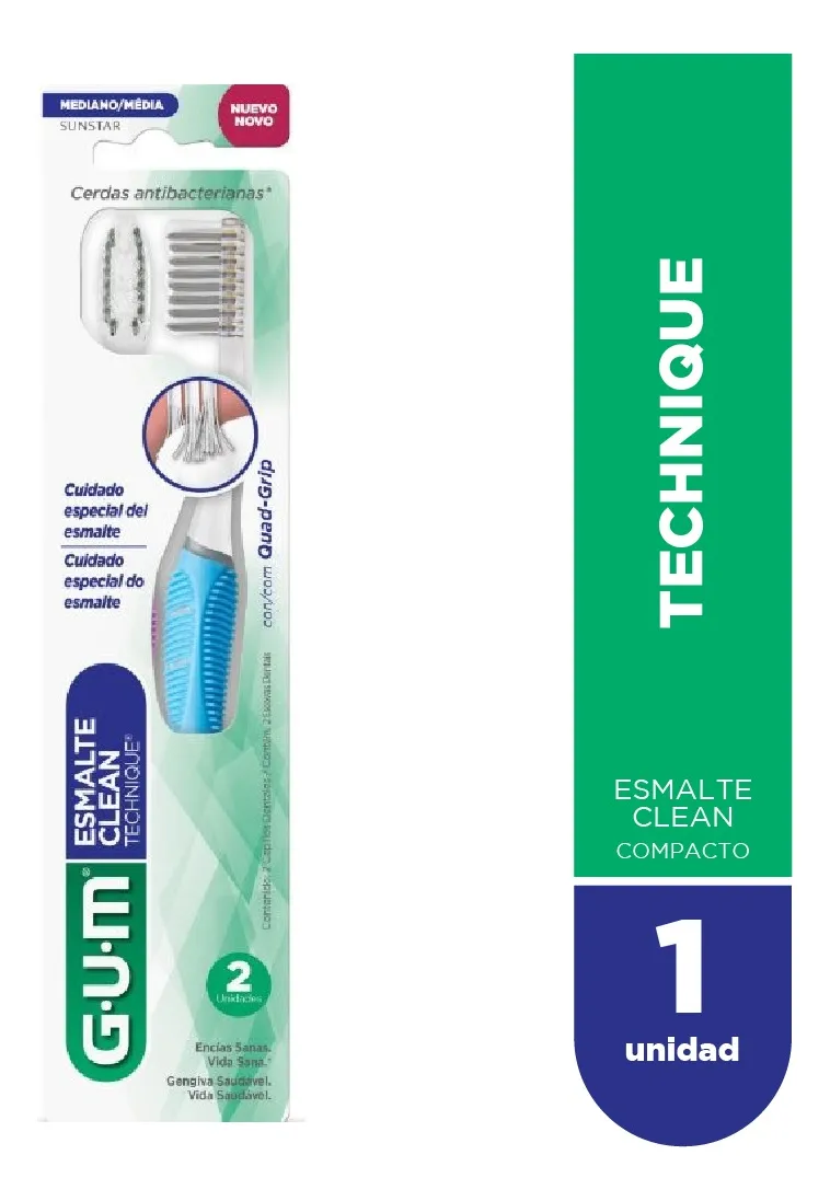 Cepillo De Dientes Gum Esmalte Clean Mediano
