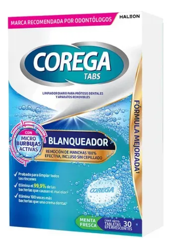 Corega Limpiadores De Protesis Blanqueador X30Un