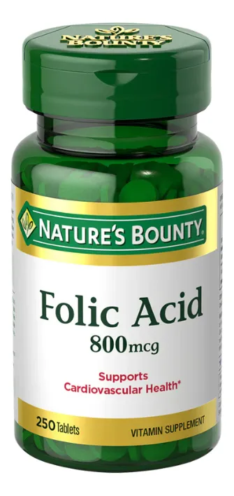 Nature 'S Bounty Ácido Fólico 800 Mcg 250 Tabletas