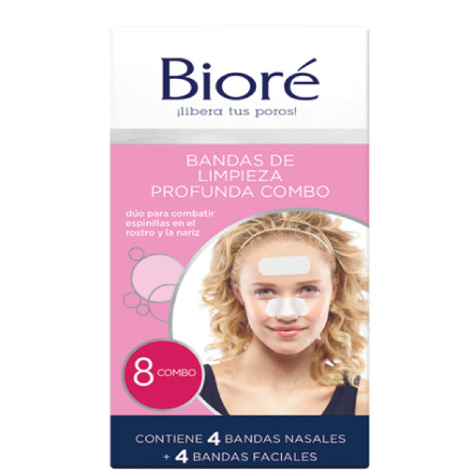 Biore Bandas De Limpieza Profunda Nariz Y Frente (8 Unidades)