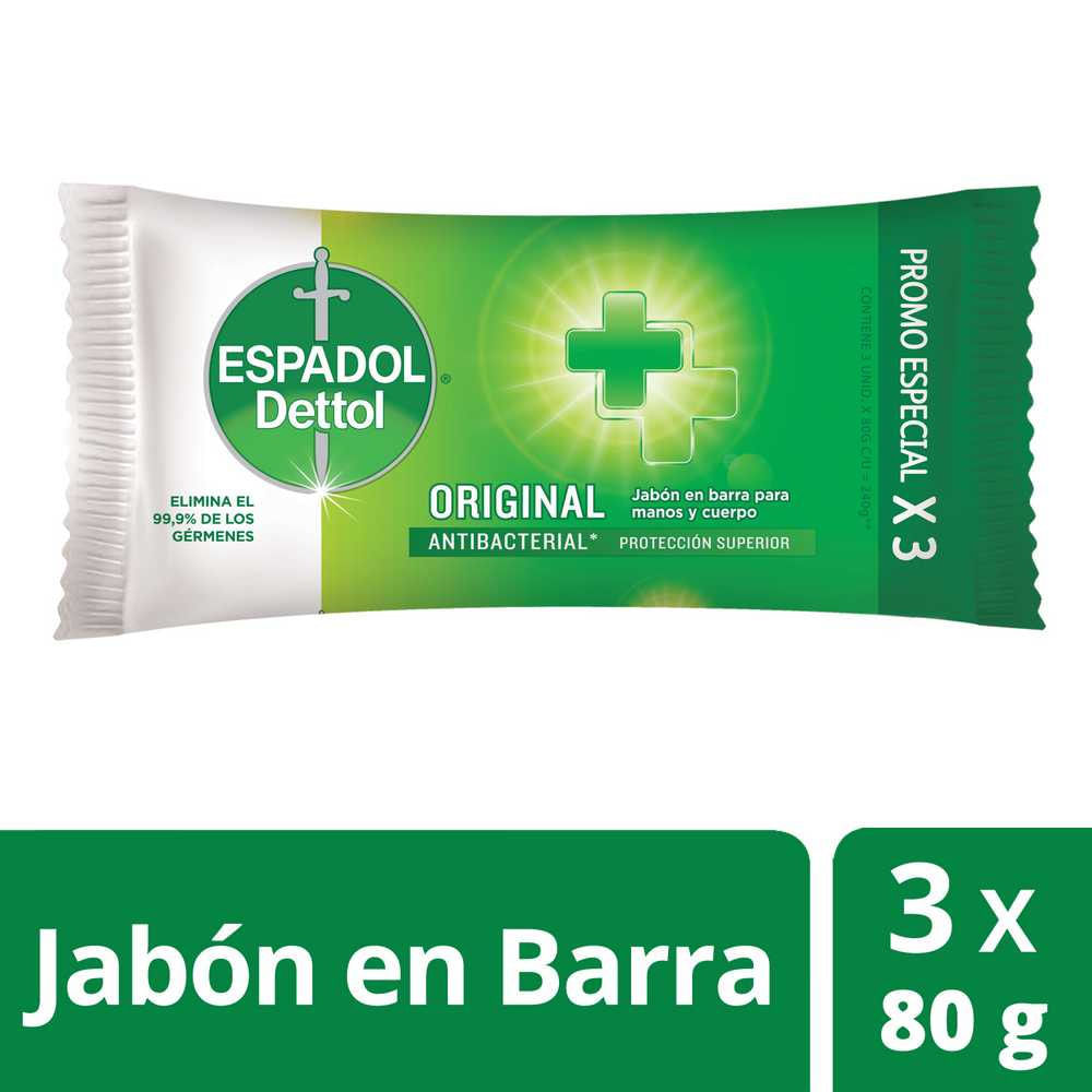 Jabón De Tocador Espadol Original 80Gr X 3U