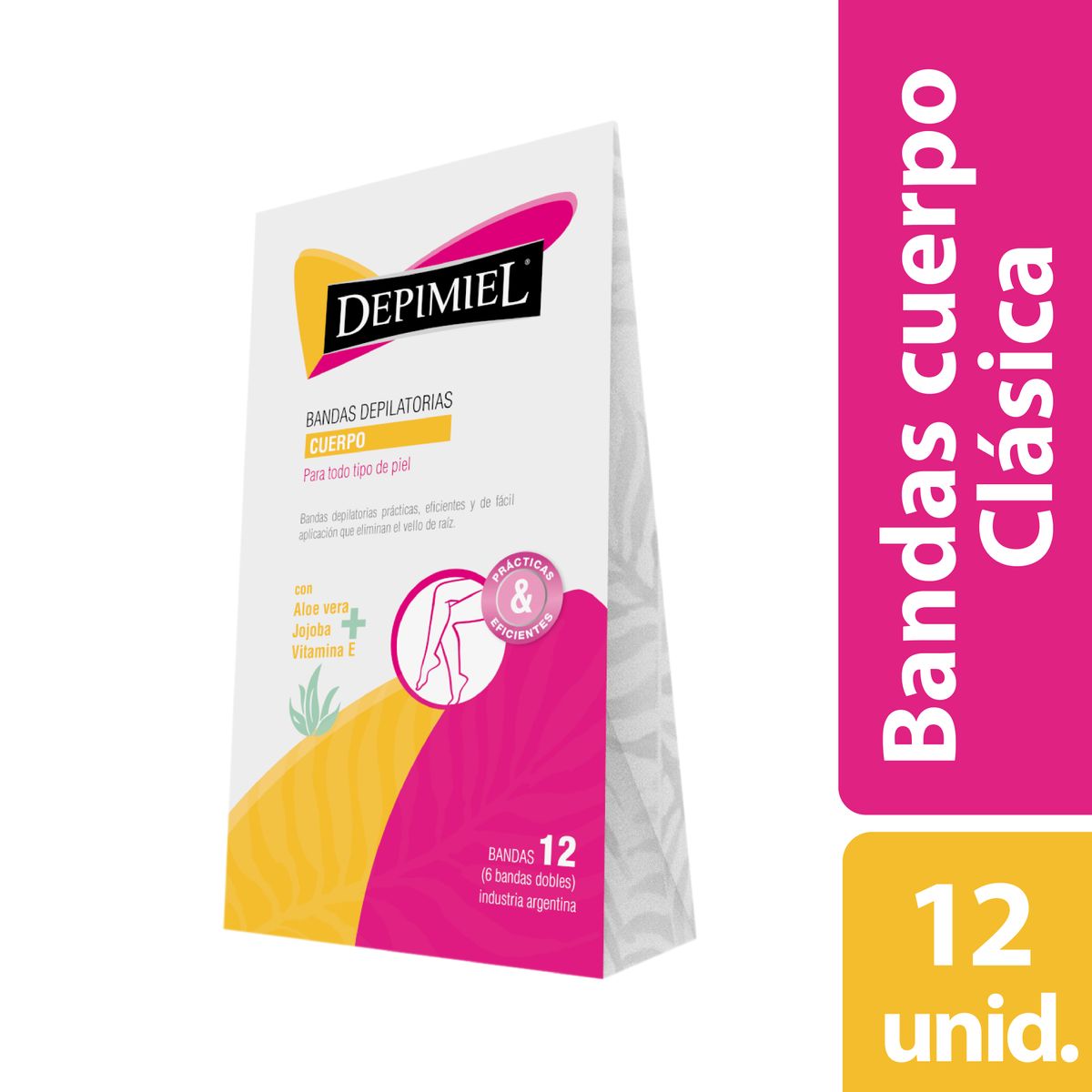 Depimiel Cera En Banda Para El Cuerpo Clasica 12 Unidades