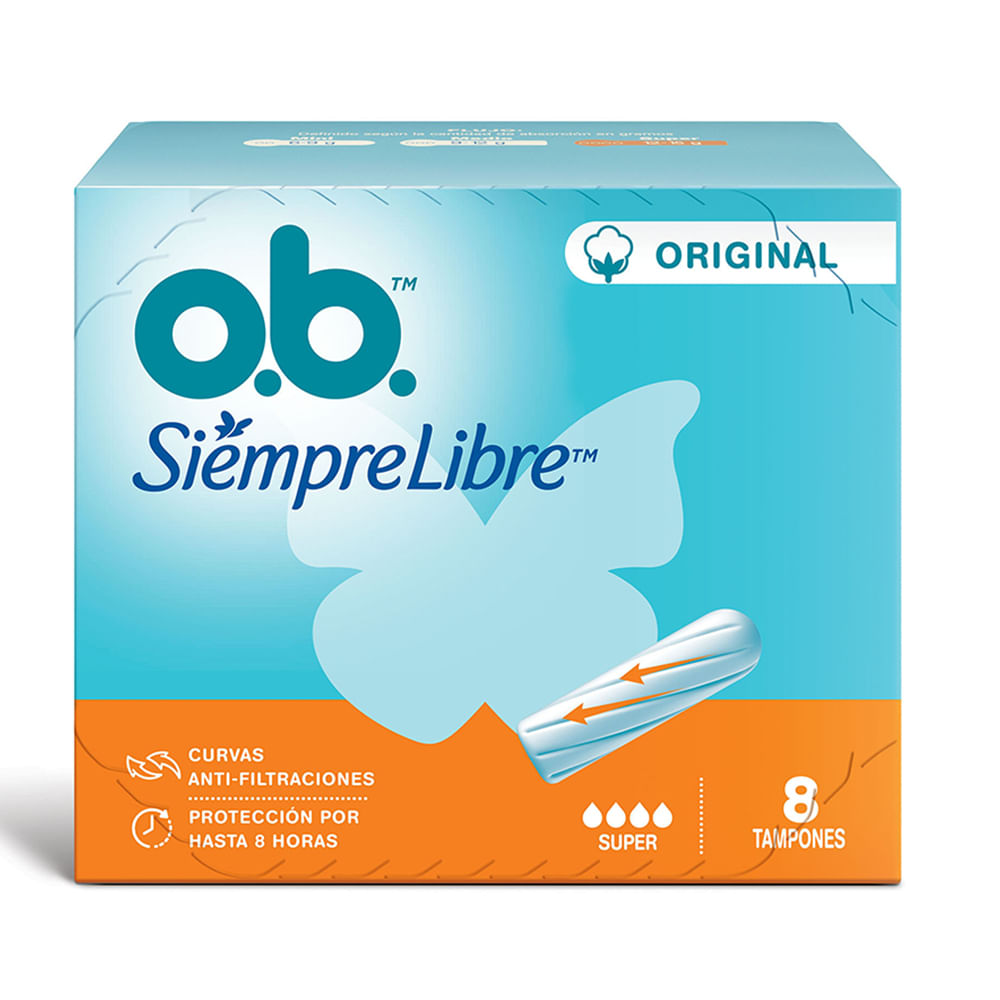Tampones Ob Siempre Libre Super X 8 Un